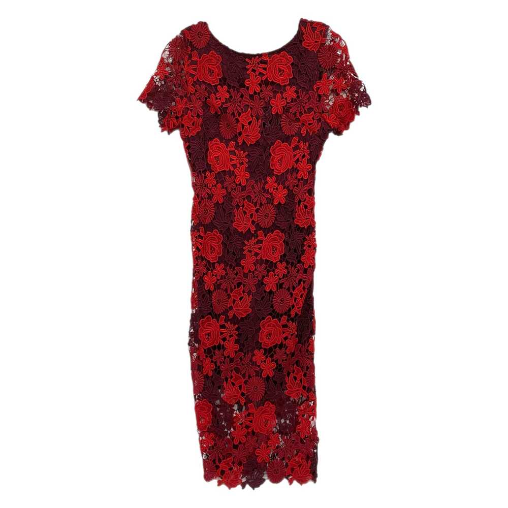 Lulu's Red Lace Overlay Midi Dress | Women’s XS
